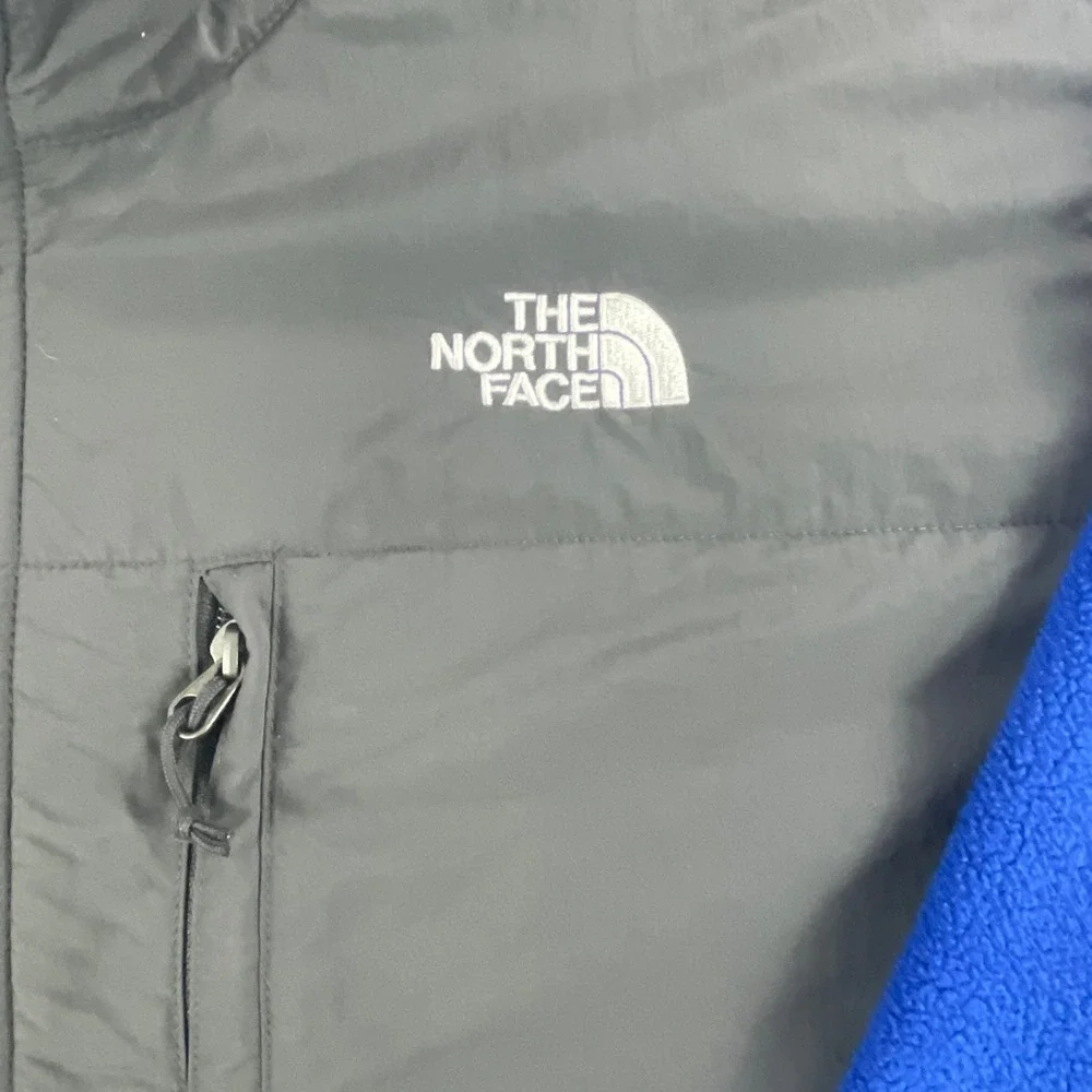 The North Face Mens XL Blue Denali Fleece Jacket Full Zip Overlay